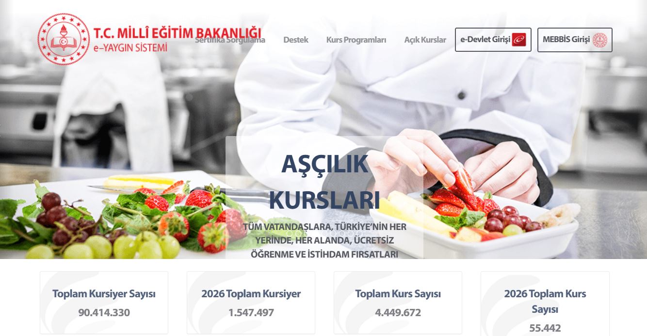 e-Devlet Halk Eğitim Kurs Başvurusu